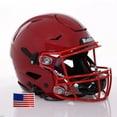 thumbnail image 4 of Riddell SpeedFlex ADULT Helmet - Scarlet SF-2BD Facemask (Orange Helmet, X-Large), 4 of 11