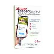Picture Keeper Connect 64GB Portable Flash USB Backup and Storage Device Drive for Mobile Phones, Tablets and Computers