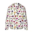 thumbnail image 3 of Fotbe Tulips Flowers Men's Women's UPF 50+ Sun Protection Jacket Hooded Cooling Shirt with Pockets Hiking Outdoor Performance-Small, 3 of 9