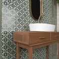 thumbnail image 4 of The Tile Life Phlox 8" x 8" Green Satin Porcelain Tile Sample, 1 Piece, 4 of 15