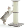 thumbnail image 2 of PAWZ Road 32" Tall Sisal Cat Scratching Post for Indoor Cats - Durable Cat Scratcher with Wide Base, Gray, 2 of 13