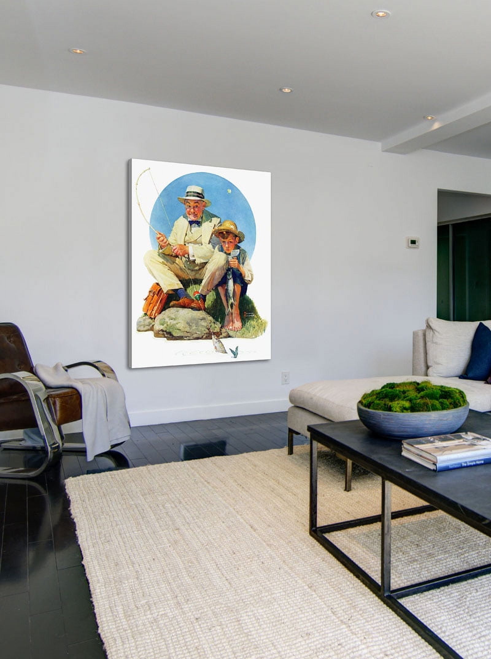 Marmont Hill "Catching the Big One" by Norman Rockwell Painting Print on Canvas