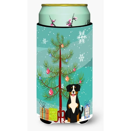 

Carolines Treasures BB4163TBC Merry Christmas Tree Entlebucher Tall Boy Beverage Insulator Hugger Tall Boy multicolor