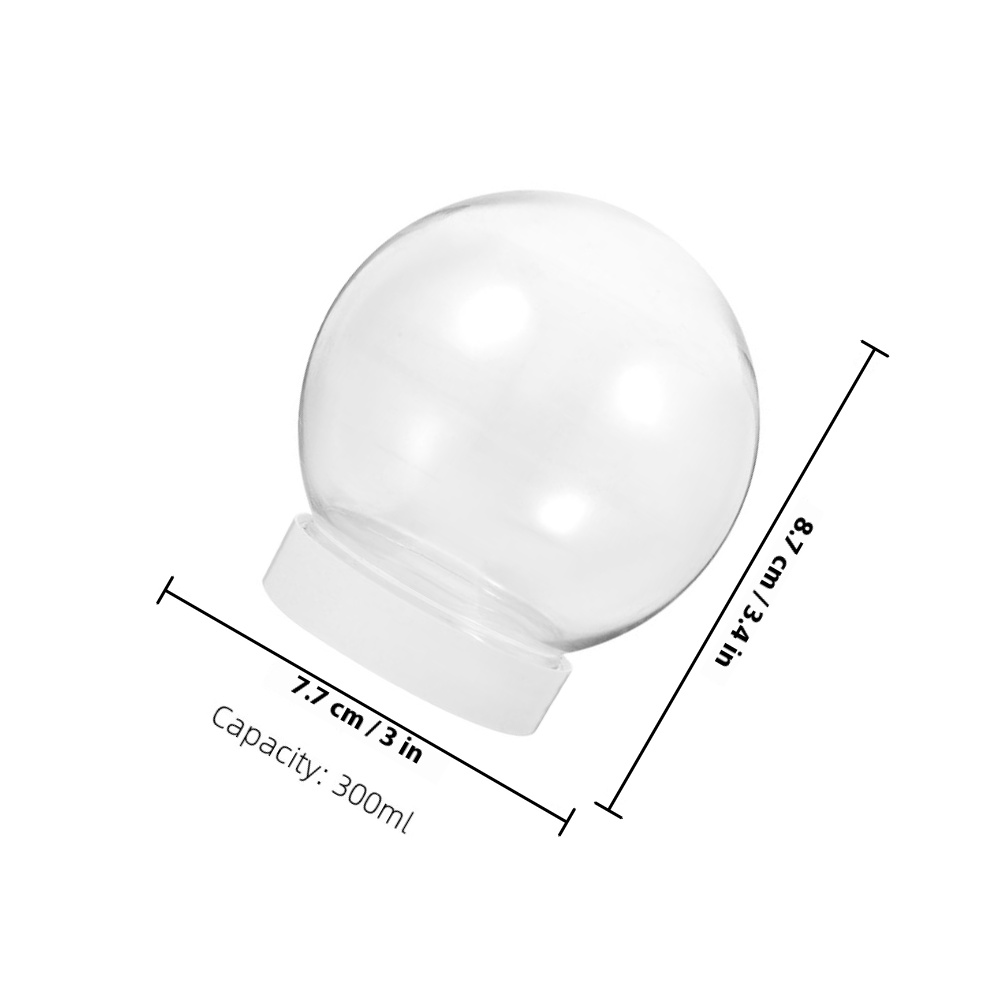 PENIKOKO 15-Piece Winter Snow Globe Craft Kit with Clear Plastic Replacements for Holiday Christmas Decorations
