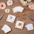 thumbnail image 6 of 1set Press Flower Tool sets with Wood Book Binding Machine & Fibre Drying Plate & Sponge Mat Translucent Tracing Paper White 10~49.8x22~50x8.7mm Hole: 4mm, 6 of 6