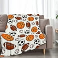 thumbnail image 6 of Sports Ball Blanket Basketball Baseball Football Soccer Throw Blanket Warm Cozy Fleece Sports Gifts Blanket for Boys Girls Kids Teens Fans 40"X50", 6 of 6