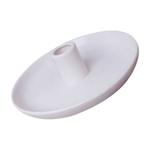 White Ceramic Candle Holder for Home Decor, Party Ambiance, Table Centerpiece, Adds Warm and Cozy Atmosphere