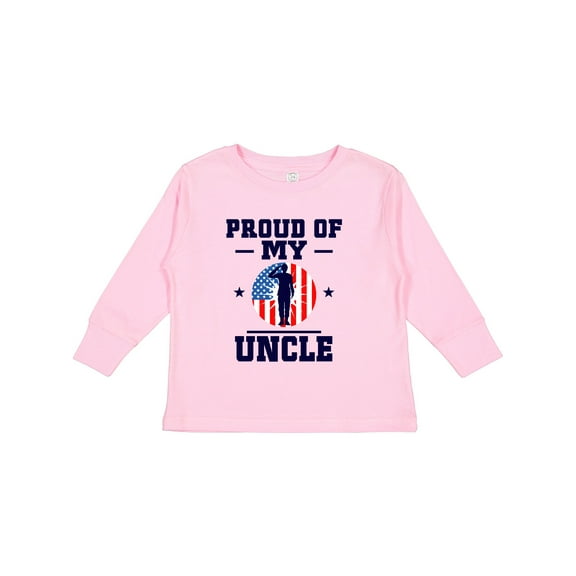 Inktastic Military Uncle Proud Nephew Boys or Girls Long Sleeve Toddler T-Shirt