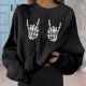 thumbnail image 1 of Pntutb Mujeres Moda Casual Estampado Cuello Redondo Suelto Manga Larga Tops Cortos Blusa Sin Capucha Sudaderas Pntutb Pntutb-353, 1 of 8