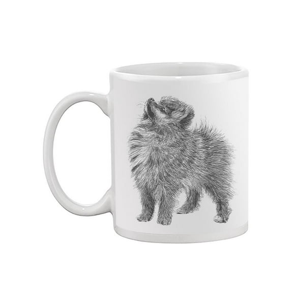 Cute Pomeranian Sketch. Mug -Image by Shutterstock,