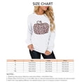 thumbnail image 5 of Sudadera de calabaza con estampado de leopardo de Halloween para mujer, cuello redondo, manga larga, jersey de Halloween para mujer, blanco XXL, 5 of 5