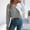Gray, variant on Buigttklop Women Long Sleeve V Neck Button Down Sweater Solid Color Ribbed Knit Sweater Casual Relaxed Fit Pullover Jumper