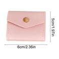 thumbnail image 3 of Mini Travel Jewelry Organizer Bag,Foldable Jewelry Roll,Portable Small Organizer For Rings Earrings Necklaces,2.36×1.97 Inch,Pink, 3 of 7