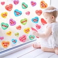 thumbnail image 5 of Valentines Day Heart Shaped Window Clings 11.8×11.8in PVC Colorful Stickers for Room/Bathroom Decorations (3 Sheets), 5 of 6
