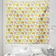 thumbnail image 1 of Vegan Tapestry, Pastel Colored Graphic Pattern of Apples and Pears Nutrition Vitamins Healthcare, Fabric Wall Hanging Decor for Bedroom Living Room Dorm, 5 Sizes, Multicolor, by Ambesonne, 1 of 1