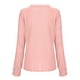 thumbnail image 5 of Gibobby Suéteres mujer, Suéter con cuello en V para mujer, manga linterna, cuello en V, suéter de punto hueco, suéter de ganchillo(Rosa,G), 5 of 5