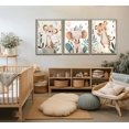 thumbnail image 4 of Safari Animals Nursery Canvas Wall Hieng Jungle Animals Cheetah Elephant Tiger Kids Room Illustration Pictures Wall Decor Posters Print Hiengwork for Classroom Boy's Girl's Room Bedroom, 4 of 6