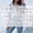 Dark Blue, variant on Women's Double Pocket Checkered Striped Mid Length Shirt Checkered Shirt 2024 Spring and Fall New Item