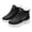 Black, variant on Fleece Lined High Top Sneakers Women Winter Warm Plush Thermal Ankle Boots With Side Zipper Pocket And Chic Platform Outdoor Shoes Beige Size 5