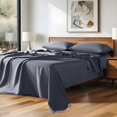 thumbnail image 2 of Tencel Sheets, 100% Eucalyptus Lyocel Sheet Set, Soft Breathable & Cooling Sheets for Hot Sleepers, Silk Smooth Bed Sheets, 16" Deep Pocket - 4 Piece(Dark Grey,King), 2 of 15