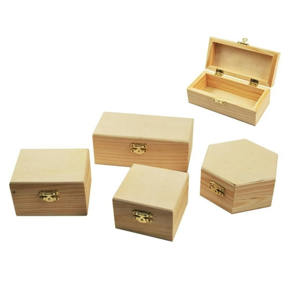 Wood Box Assortment: 3.5"-6", Wood Box Assortment