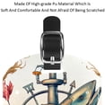 thumbnail image 4 of Square 2Pack PU Leather Anchor Fish Cruise Luggage Tag with Privacy Cover and Name ID Tag for Travel Handbags Backpacks Luggage Tags, 4 of 6