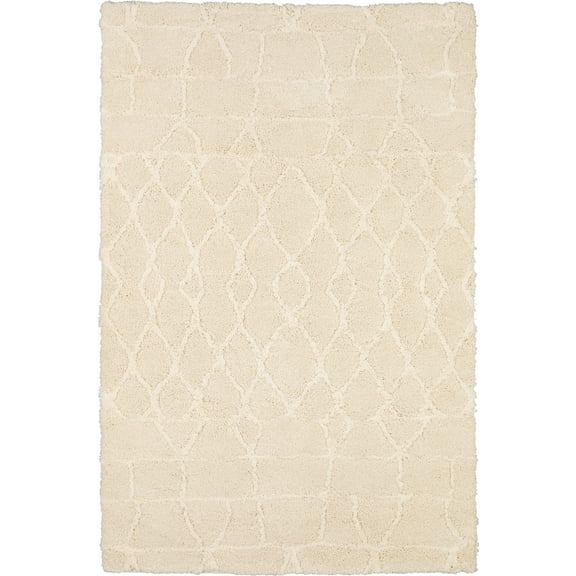 Berkley Acolyte Area Rug MQ1 Mq1 Ivory Ivory Broken Crosshatch 8' x 10' Rectangle