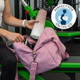 thumbnail image 5 of Pink Glitter White Marble Pattern Hot Yoga Mat Towel Non Slip for Hot Yoga - Quick-Drying Yoga Mat Cover with 4 Corner Pockets with Travel Bag - Hot Yoga Towel Non Slip 74"x26", 5 of 6