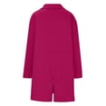 thumbnail image 5 of Lovskoo Women's Winter Wool Coat Notch Lapel Double Breasted Wool Blend Mid Long Pea Trench Coat Fall Winter Clothes Hot Pink 2XL, 5 of 7