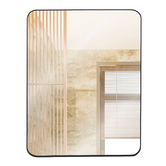 Espejo Rectangular GRAVITA Con Marco DE Aluminio Negro Mate 60x80cm