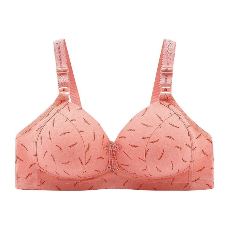 YWDJ Comfy Bras for Womens Lounge Bras No Wire Comfortable Bras Adjustable  Straps Half Cup Push up Wrap Sexy Bras Padded Comfort Bras Sleep Bras Pink  XL 