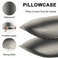 thumbnail image 4 of Black Striped Outdoor Pillow Covers 20x12 Inch Lumbar Pillow Covers Set of 2 Waterproof Decorative Throw Pillow Cases Farmhouse Beige Stripes Vintage Rustic Cushion Covers for Patio Garden Couch, 4 of 8
