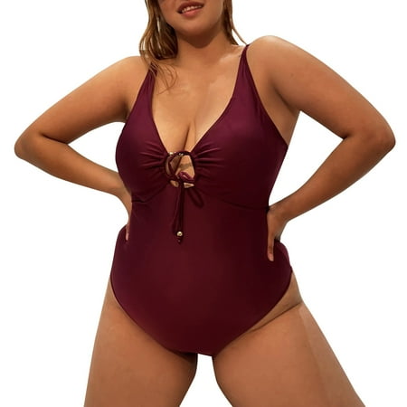JDEFEG Womens Underwire Swimsuits Plus Size Mm Solid Band High Waist Big Bikini Swimsuit Plus Size Two Piece Swimsuit with Skirt Xxxl