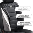 thumbnail image 4 of FLORICH Car Seat Covers Front Pair, Waterproof Faux Leather Seat Protectors, Auto Interior Cushions Fit for Most Cars SUV Trucks, Black, 4 of 7