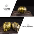 thumbnail image 2 of Creative Pistachio Shape Keychain Pendant Made of Copper for Decoration Coffee Color 2 Pcs, 2 of 9