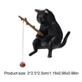 thumbnail image 4 of Adorno Gato Pesca Mini Estatuilla Interior Del Coche (gato), 4 of 4