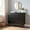 Black, variant on Barara King Large Capacity Wooden Dresser Contemporary Storage Cabinet with 4 Drawers for Bedroom Living Room Entry Hall Closet Home Organization Furniture, Walnut