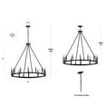 thumbnail image 2 of JONATHAN Y Oberto 36" 12-Light Iron Classic Industrial Ring LED Chandelier, Oil Rubbed Bronze, JYL7497A, 2 of 8