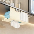 thumbnail image 4 of Wall Mounted Tissue Holder and Face Towel Storage Box for Bathroom – Under Mirror Cabinet Stainless Steel Dispenser, No Drilling, Space Saving Toilet Paper and Hand Towel Organizer, 4 of 6