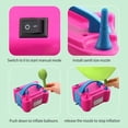 thumbnail image 4 of Labymos 122PCS Electric Air Balloon Pump Kit Portable Inflator Balloon Blower Pump Air Balloon Blower for Party Decoration Ribbon 100PCS Balloons 10PCS Flower Clips, 4 of 7