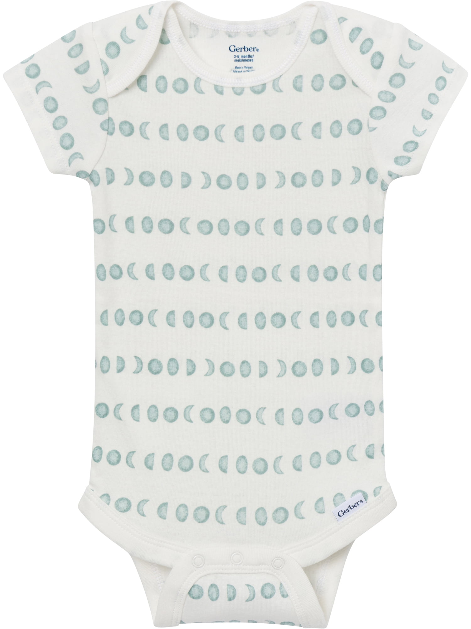 Gerber Baby Neutral Short Sleeve Onesies, 8-Pack, Sizes 0/3 Newborn - 12 Months