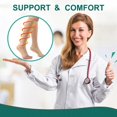 thumbnail image 5 of 2 Pairs Open Toe Zipper Copper Compression Socks for Women & Men Circulation 15-20 mmHg is Best Support for Athletic Running Cycling, Nursing, Travel, 5 of 6
