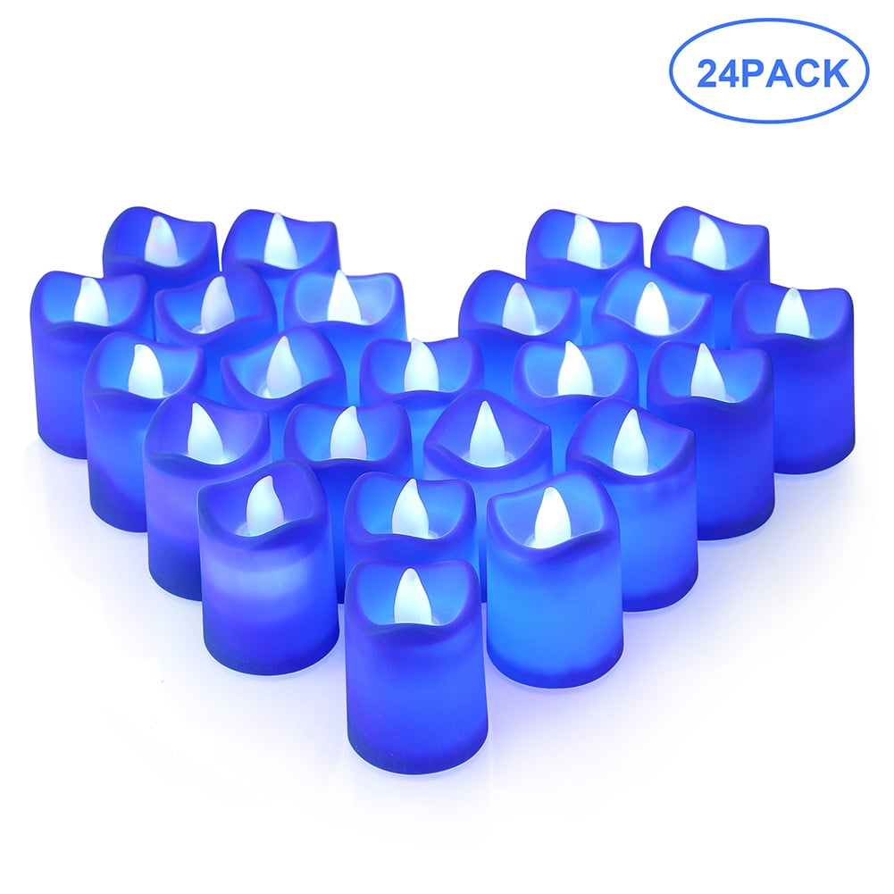 24 Pcs Flameless LED Tea Lights, Battery Powered Candle Lights