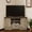 Gray, variant on Melidee Corner TV Stand for 65 inch TV, Wood Entertainment Center with Sliding Barn Doors and Storage, Media Console Cabinet, 58.1" x 15.6" x 31.1" H, White