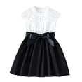 thumbnail image 3 of Rhuody Girls Summer Dress Sleeveless Floral Dresses Round Neck Solid Color Party Gown Classic Wear 2-3 Years Black, 3 of 9