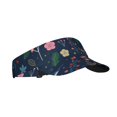 thumbnail image 2 of Yiaed Colorful Flowers Print Sport Sun Visor Hats Adjustable Empty Top Baseball Cap Cotton Ball Caps for Women and Men, 2 of 5