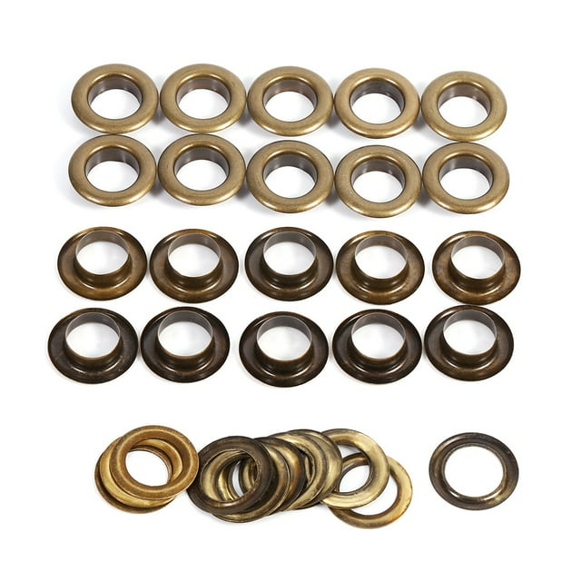 20 Ensembles Illets Ronds Bronze Noir Or Accessoires de Bricolage Hamde 14mm