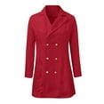 thumbnail image 2 of Vedolay Jackets for Women Women's Blazer Casual Long Sleeve Open Front Business Lapel Suit Jacket,Red L, 2 of 4