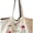 Horizontal White, variant on Corduroy Tote Bag Mushroom Embroidery Large Shoulder Bag Alt Casual Reversible Handbag Cute Gingham Corduroy Handbag 2025