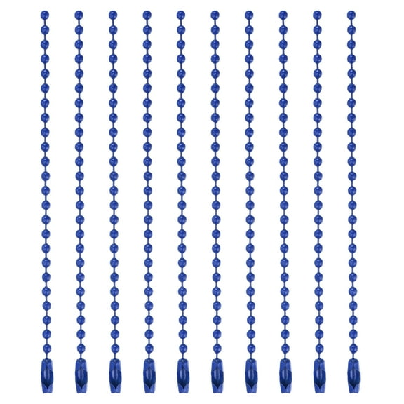 Ball Bead Chain Beaded Necklace Chains 4 Inch 2.4mm/0.1inch for Jewelry Making,Pack of 10(Blue)